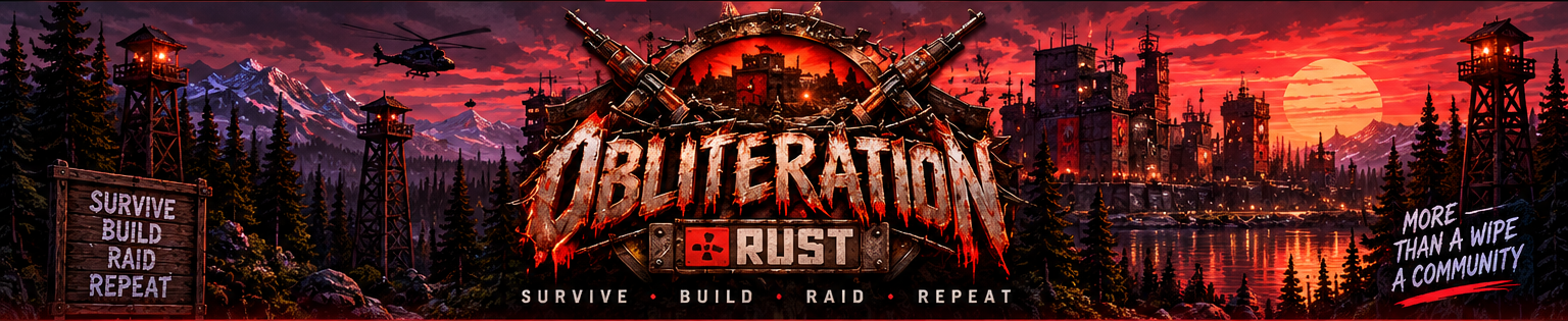 Obliteration Rust server banner
